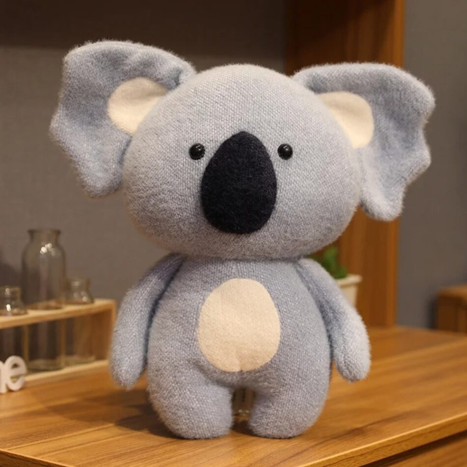 Peluche koala laine douce câlin enfant écologique 25-cm / Gris clair La compagnie de la peluche