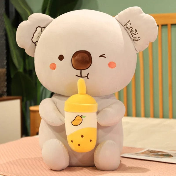 Peluche koala qui boit un bubble tea grenadille 23cm (sans bubble tea)