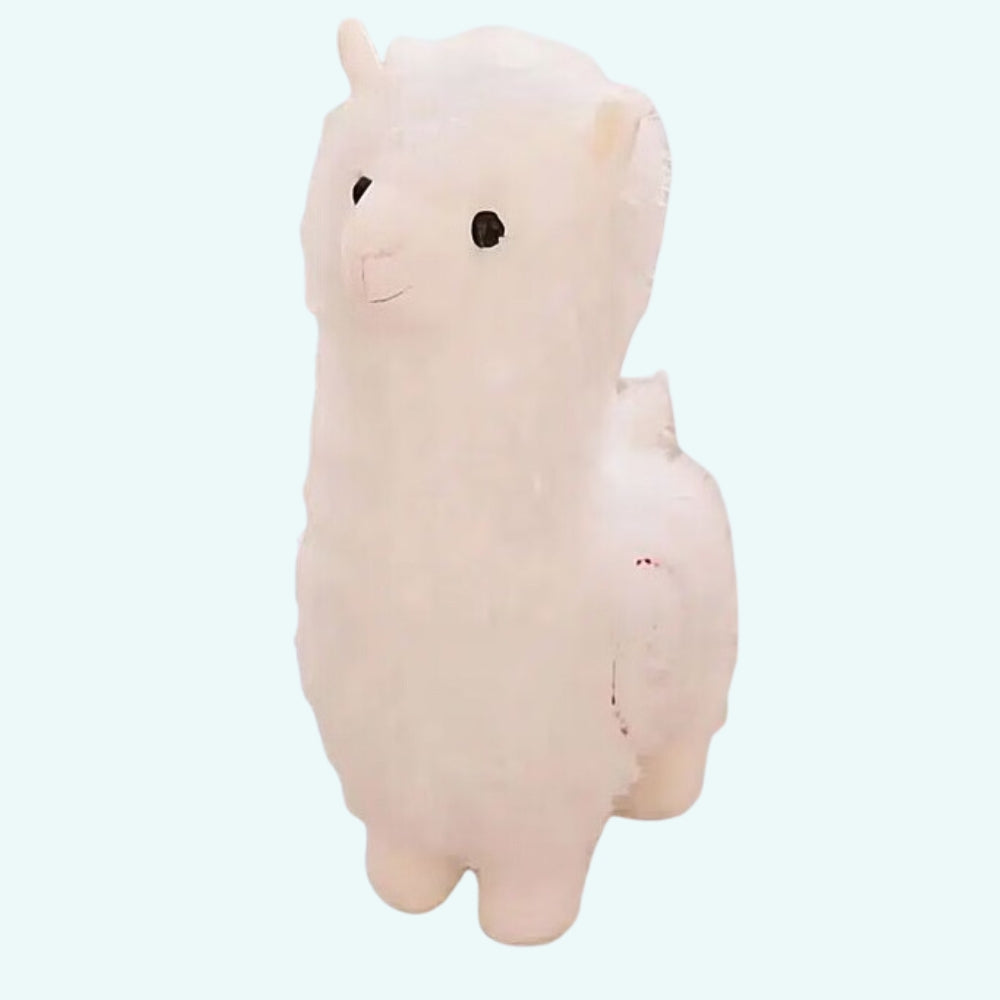 Peluche lama alpaga blanc doux câlin enfant chambre La compagnie de la peluche