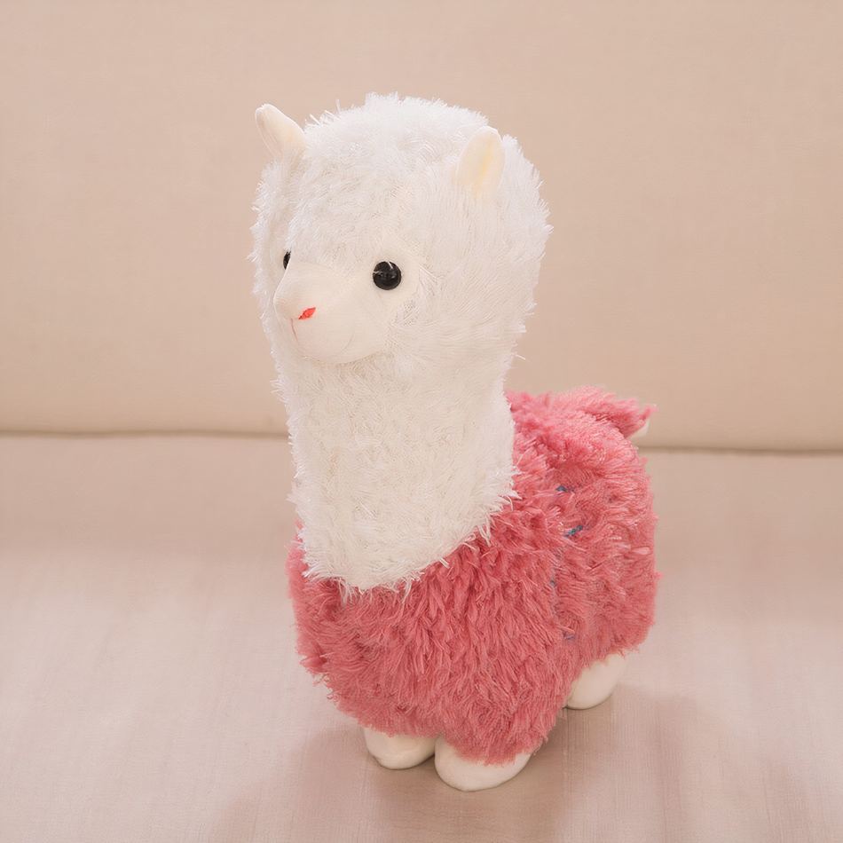 Peluche lama alpaga violet doux et câlin enfant La compagnie de la peluche