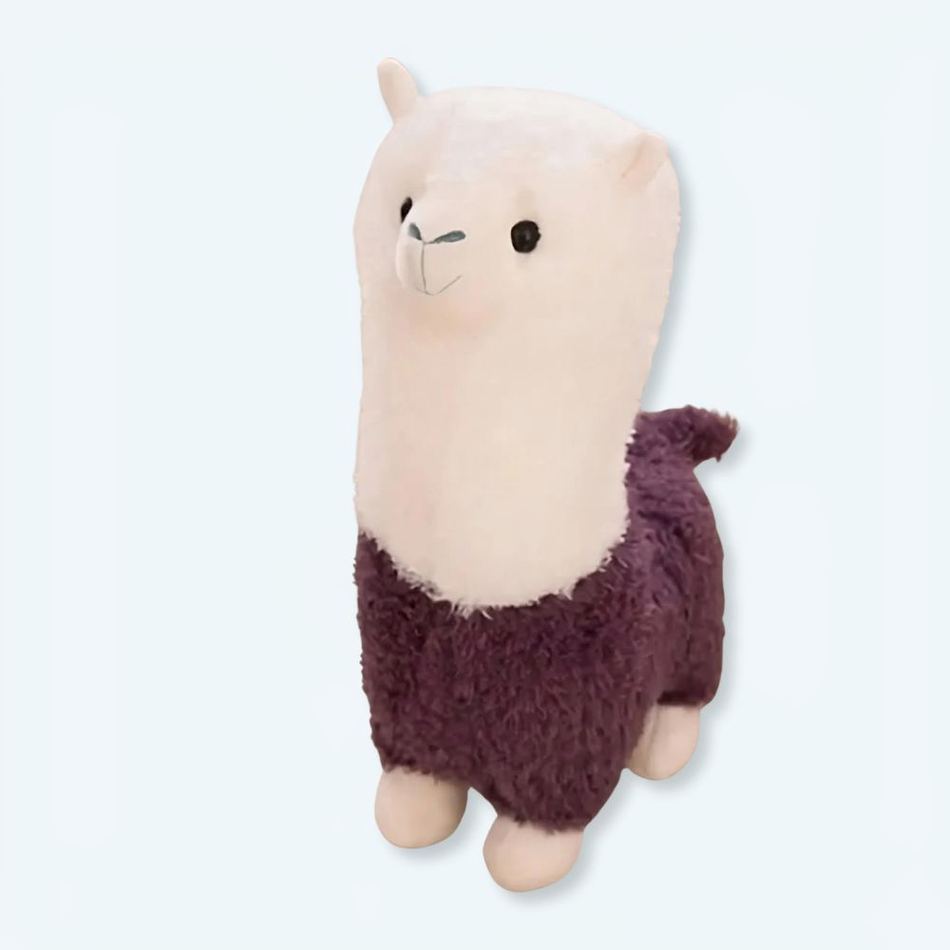Peluche lama alpaga violet doux et câlin enfant La compagnie de la peluche