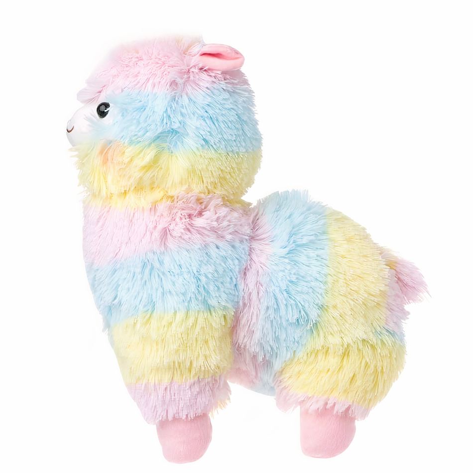 Peluche lama arc-en-ciel doux câlin décor pastel La compagnie de la peluche