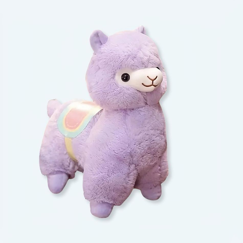 Peluche lama violet doux câlin enfant univers magique 35cm La compagnie de la peluche