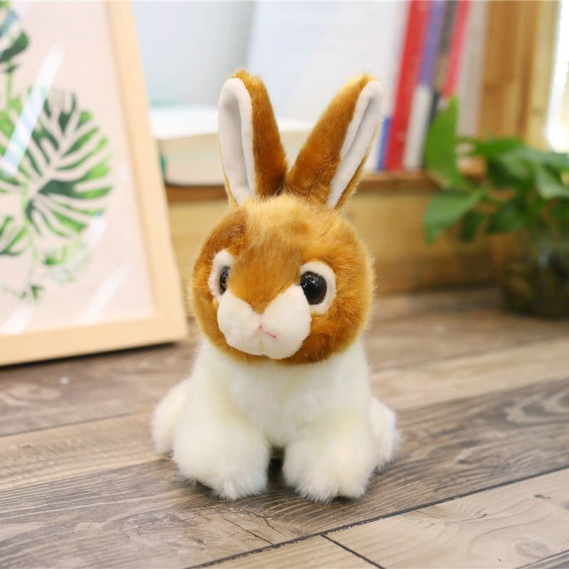 Peluche lapin bébé tout petit Lapereau brun