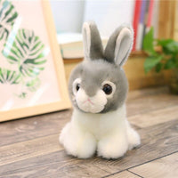 Peluche lapin bébé tout petit Lapereau gris