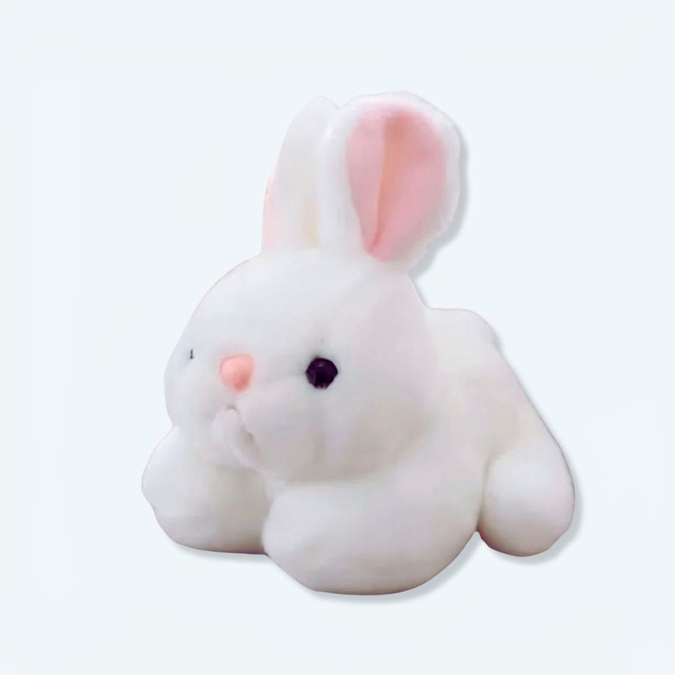 Peluche lapin blanc câlin douceur enfant chambre 20cm La compagnie de la peluche