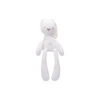 Peluche lapin blanc rose câlin doux enfant déco chambre blanc La compagnie de la peluche