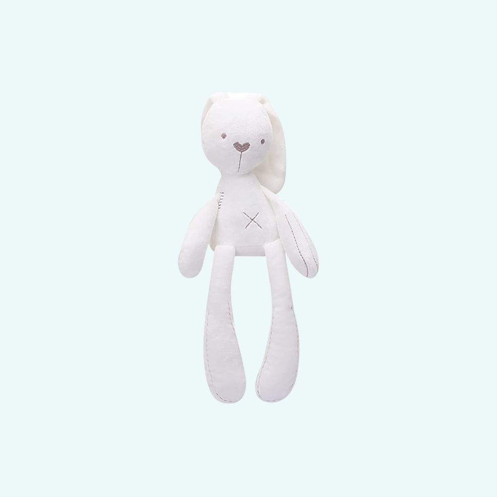 Peluche lapin blanc rose câlin doux enfant déco chambre La compagnie de la peluche
