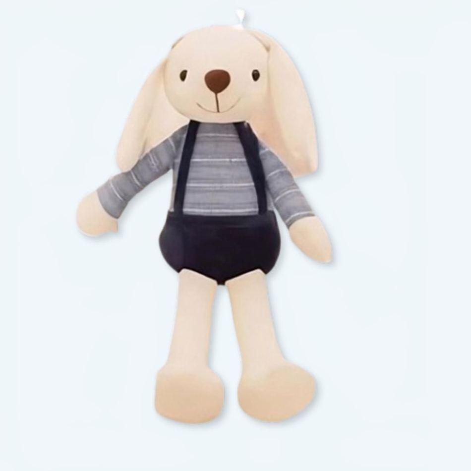 Peluche lapin bleu doux câlin enfant chambre déco La compagnie de la peluche