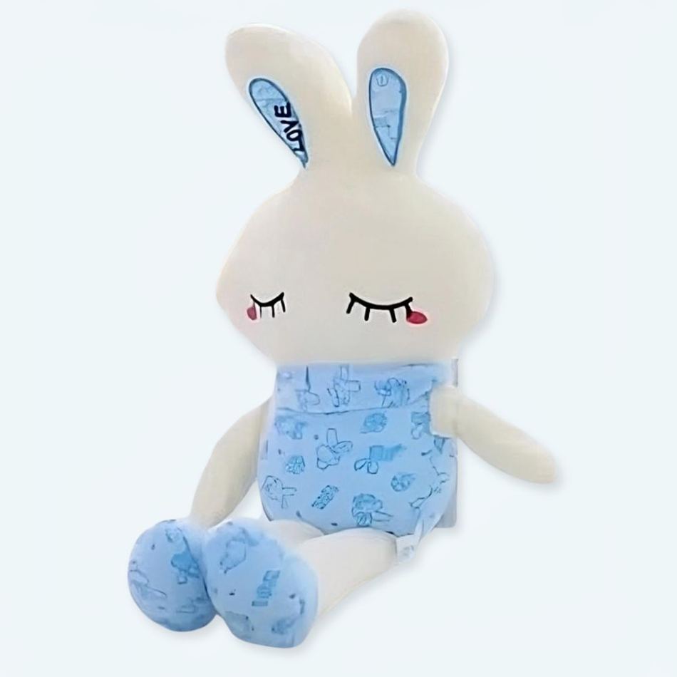 Peluche lapin bleu lumineux doux nuit enfant chambre La compagnie de la peluche