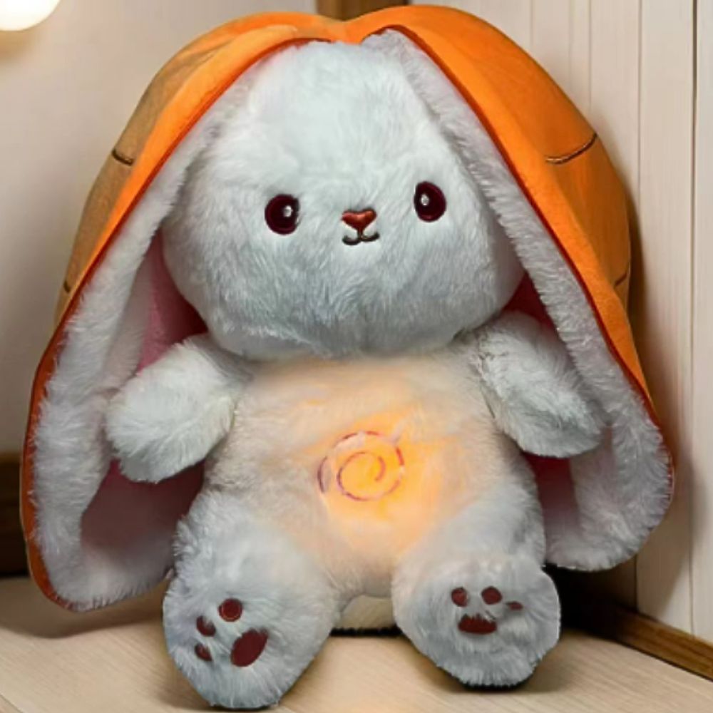 Peluche lapin carotte mélodie douce sommeil apaisant La compagnie de la peluche