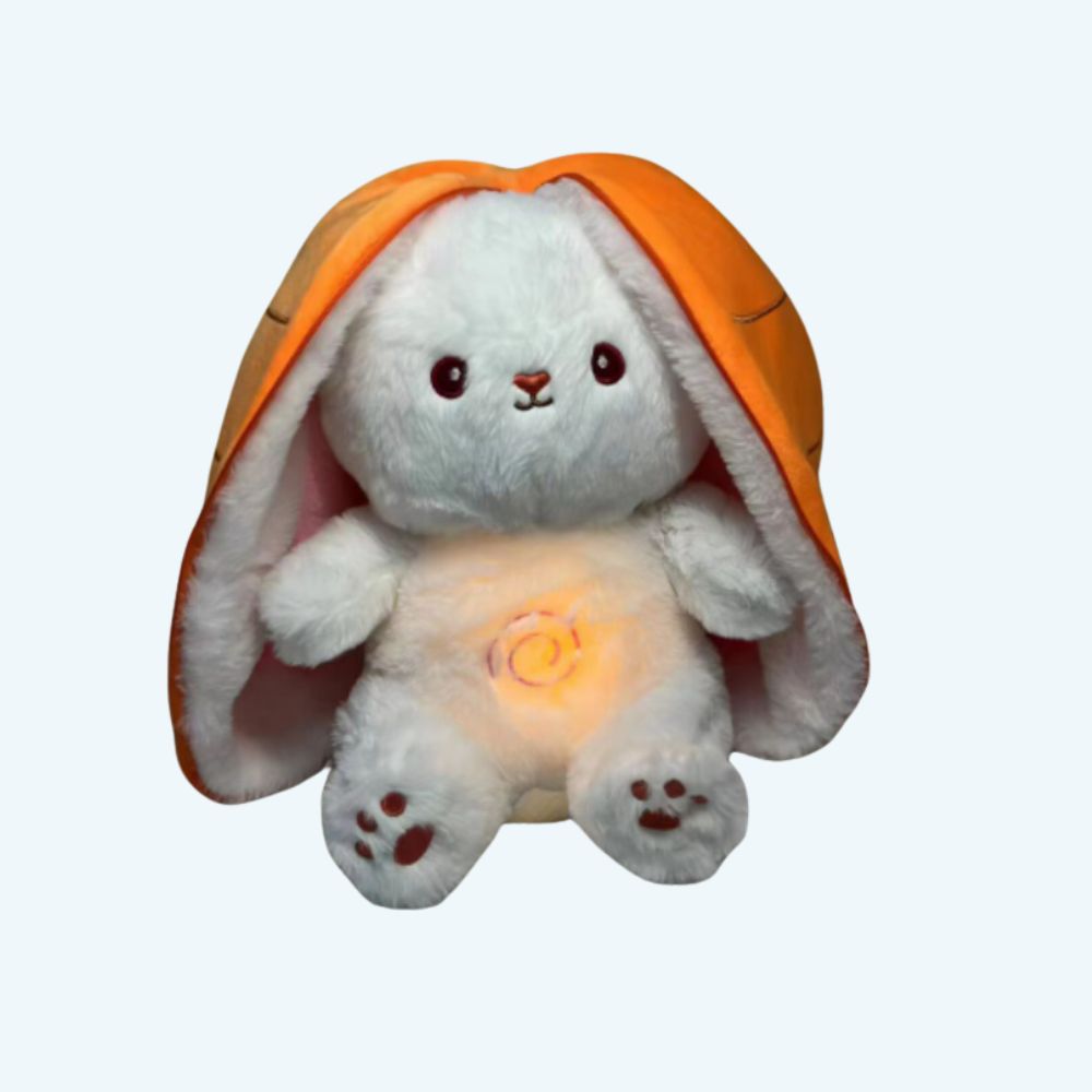 Peluche lapin carotte mélodie douce sommeil apaisant La compagnie de la peluche