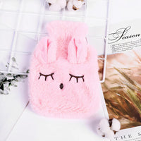 Peluche lapin chauffante douce confort hiver chaleureux rose La compagnie de la peluche