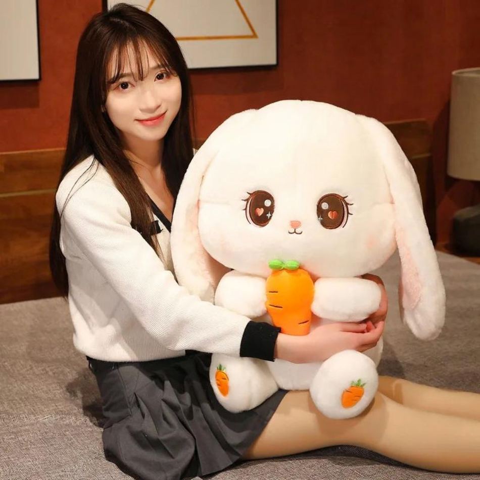 Peluche lapin doux câlin enfant carotte amusante 50-cm La compagnie de la peluche