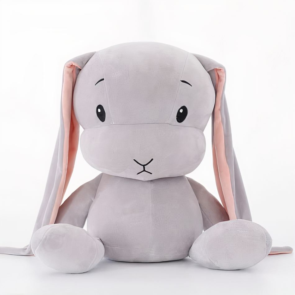 Peluche lapin doux enfant câlin mignon pour jouer 65cm / gris La compagnie de la peluche