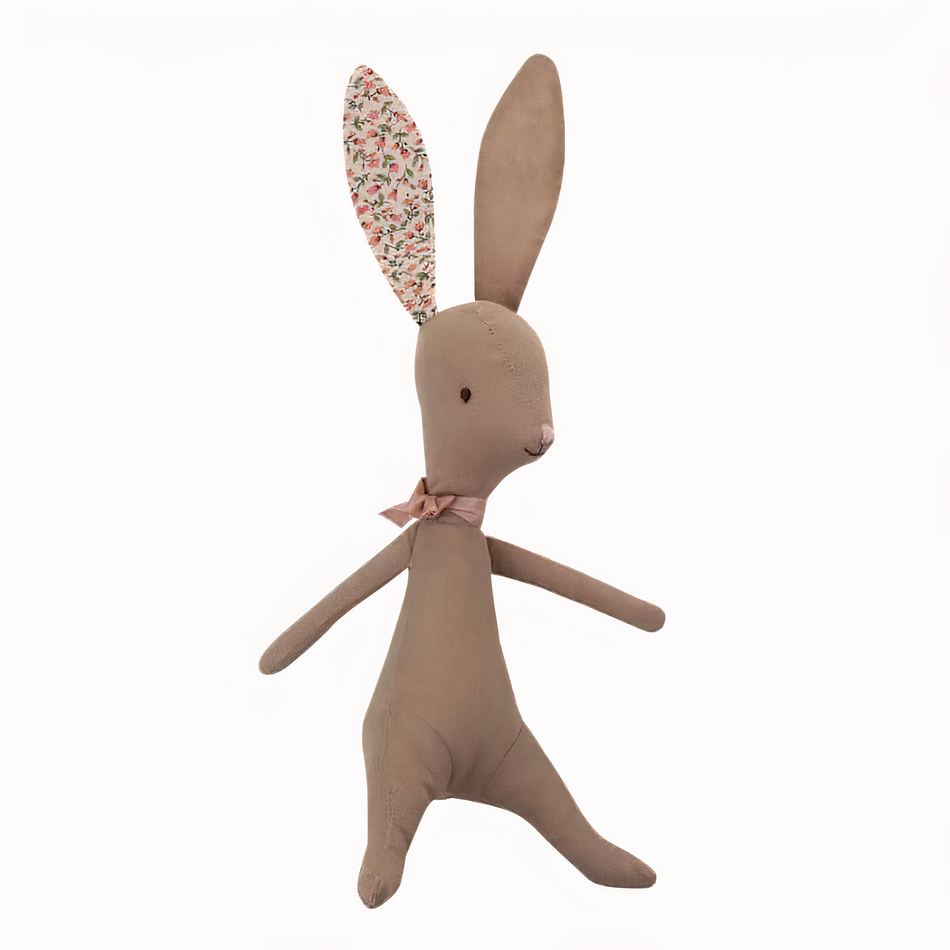 Peluche lapin doux kawaii pastel enfant câlin jeu beige La compagnie de la peluche