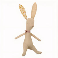 Peluche lapin doux kawaii pastel enfant câlin jeu jaune La compagnie de la peluche
