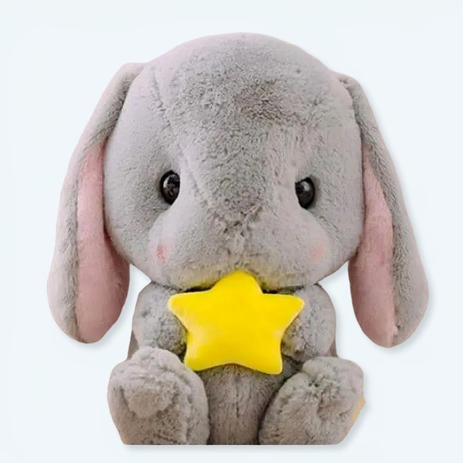 Peluche lapin étoile doux coton enfant câlin nuit 20cm La compagnie de la peluche