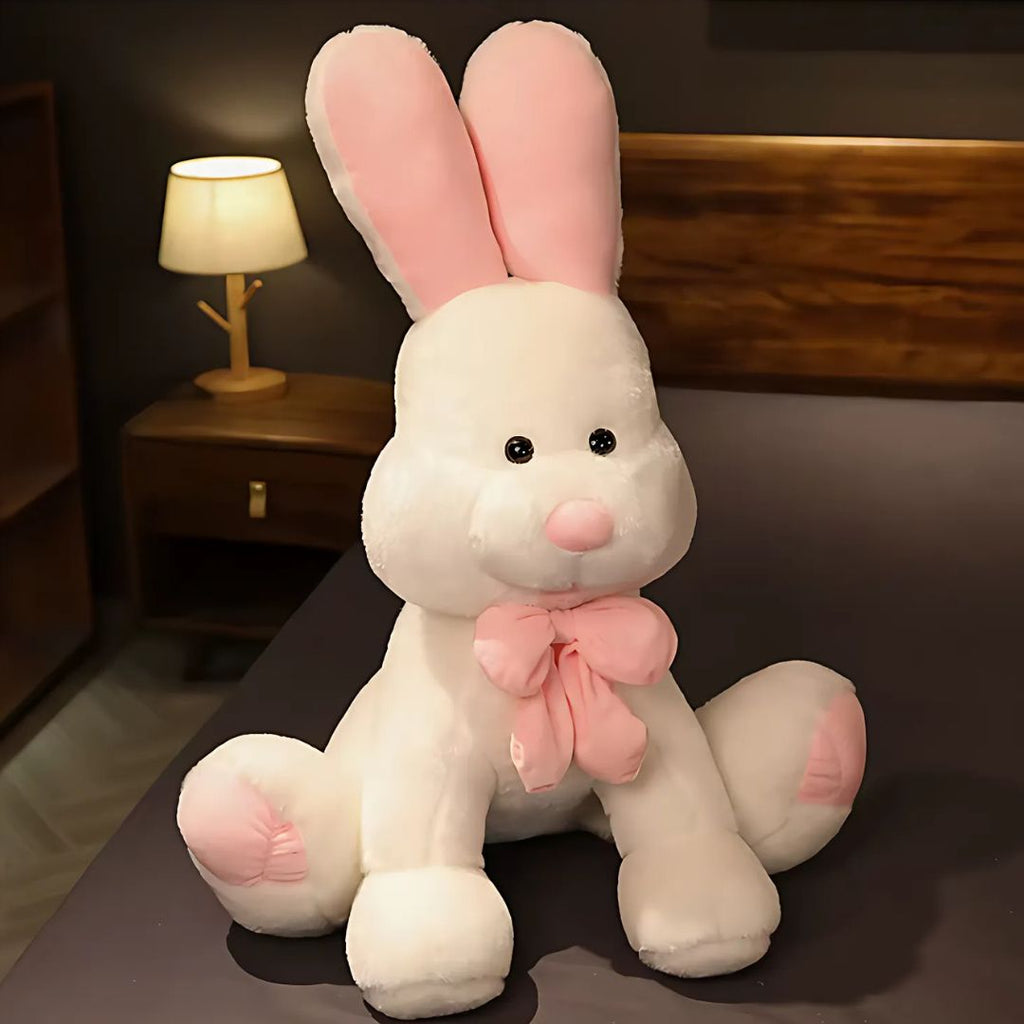 Peluche lapin géant blanc doux câlin enfant chambre La compagnie de la peluche