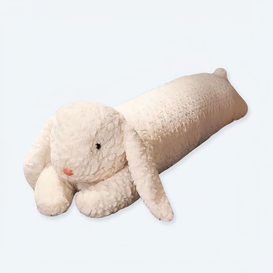 Peluche lapin géant doux coussin confort enfant rose La compagnie de la peluche