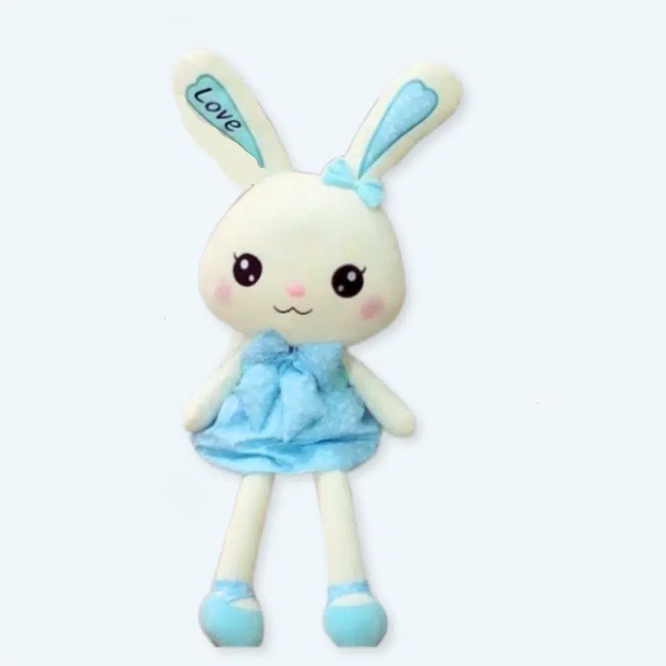 Peluche lapin géant robe bleue douce enfant câlin La compagnie de la peluche