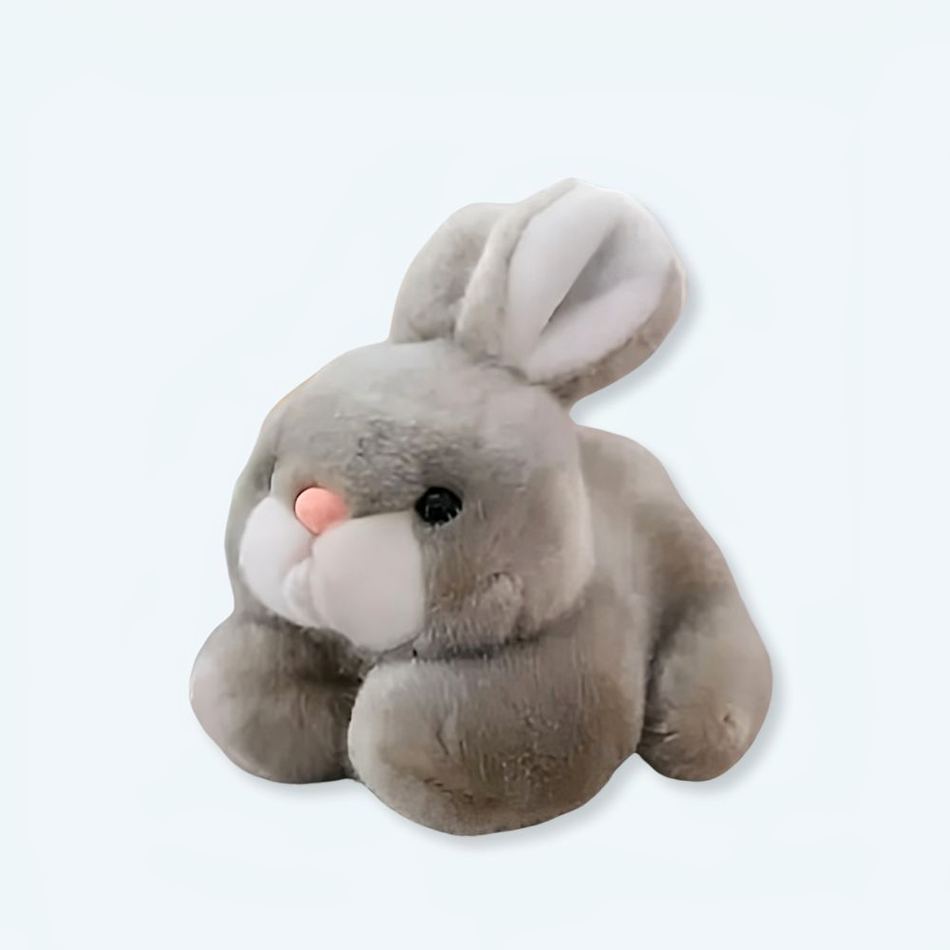 Peluche lapin gris doux câlin enfant univers apaisant 20cm La compagnie de la peluche