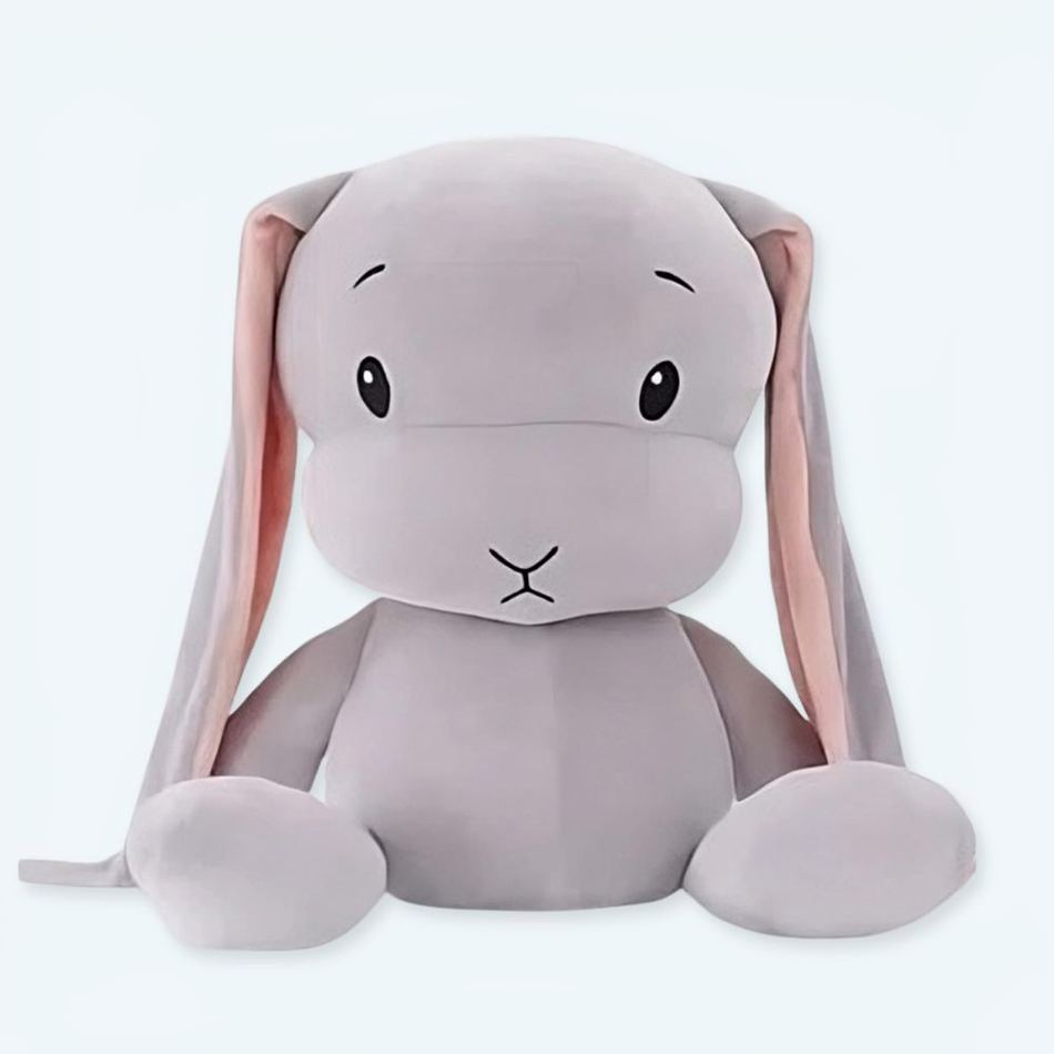 Peluche lapin gris doux enfant câlin univers animal 30cm La compagnie de la peluche