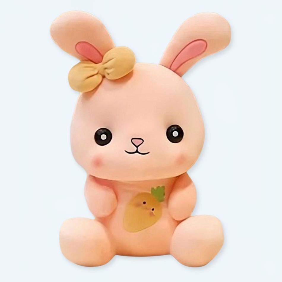 Peluche lapin orange doux enfant mignon câlin automne 22cm La compagnie de la peluche