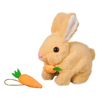 Peluche lapin Pâques électrique doux lumineux enfant marron La compagnie de la peluche