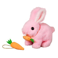 Peluche lapin Pâques électrique doux lumineux enfant rose La compagnie de la peluche
