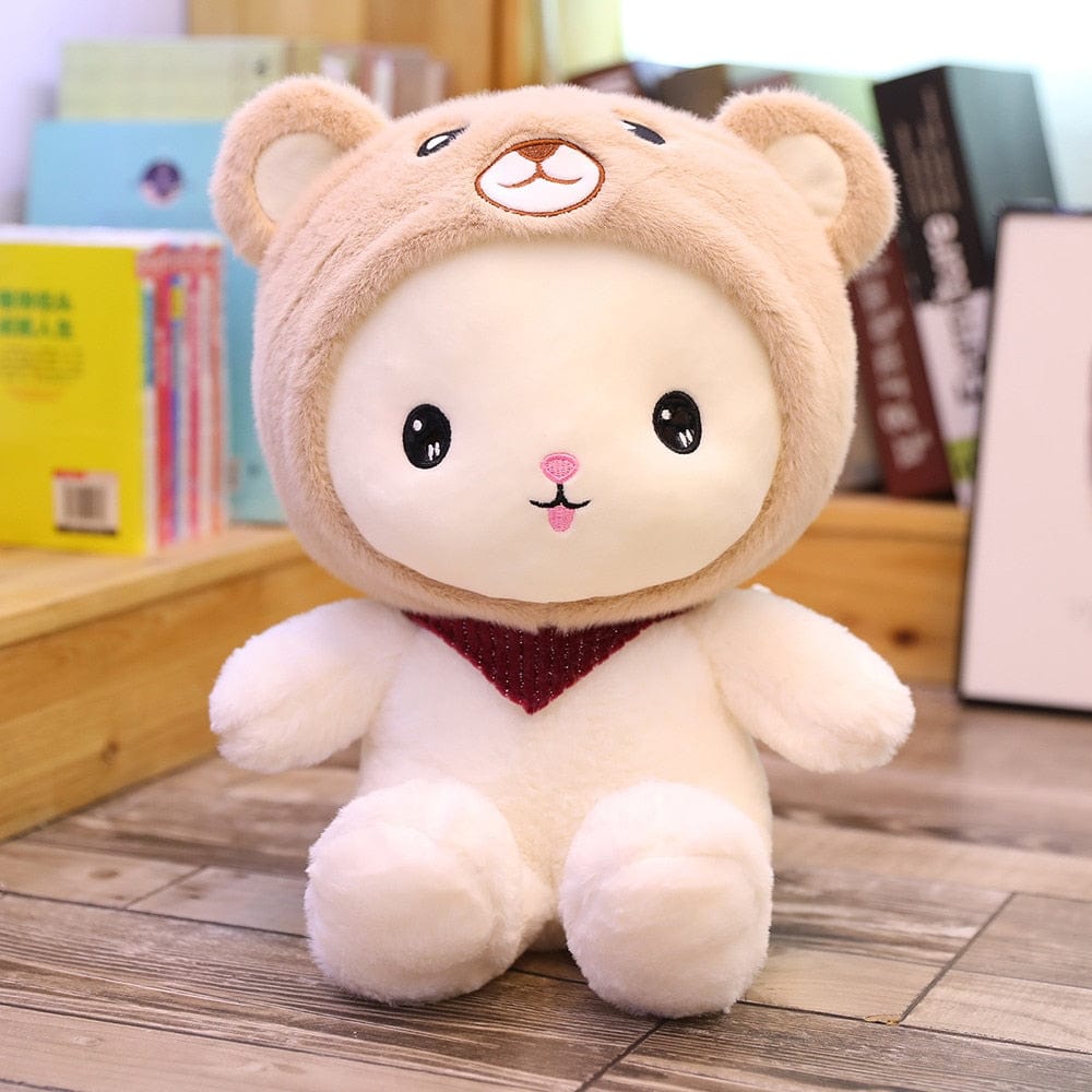 Peluche lapin qui se déguise 25cm / En ours