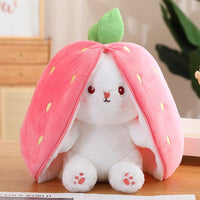 Peluche lapin qui se transforme Fraise