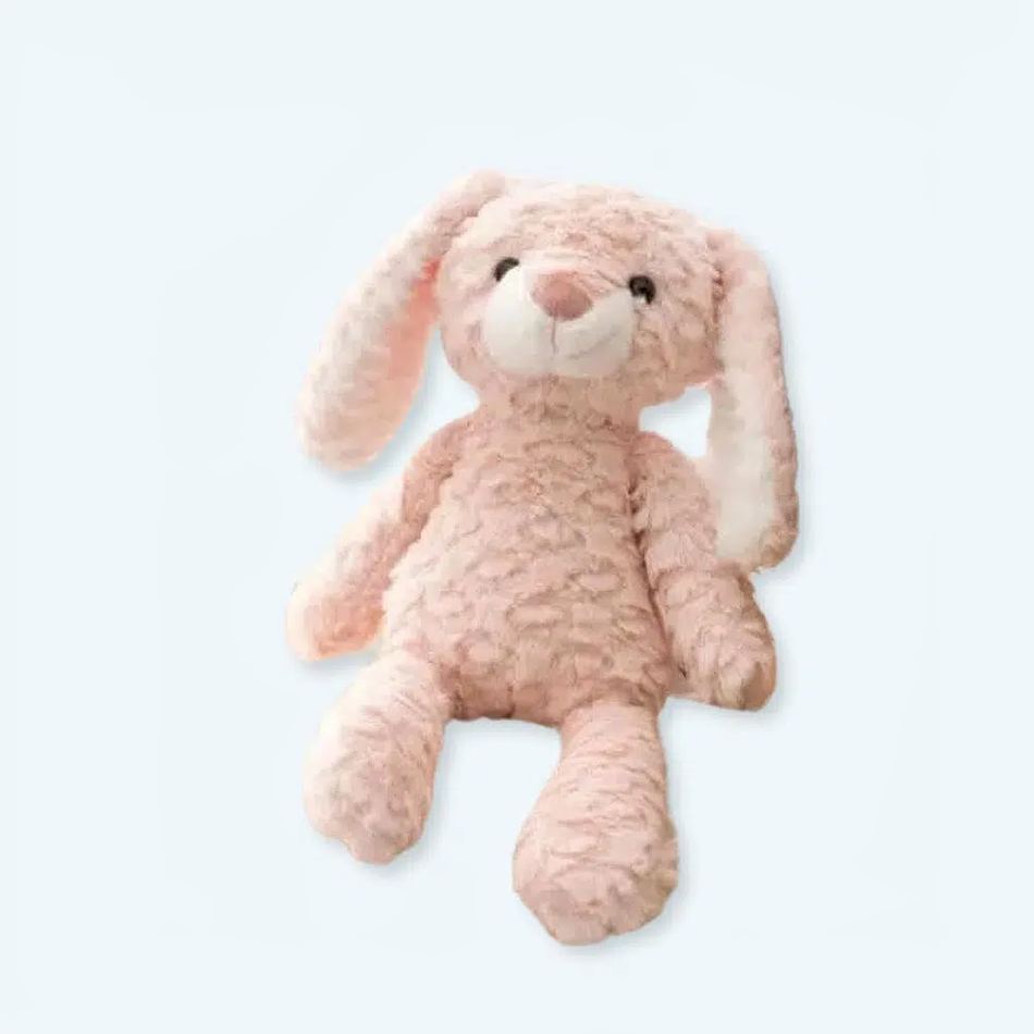 Peluche lapin rose câlin tout doux enfant douillet La compagnie de la peluche