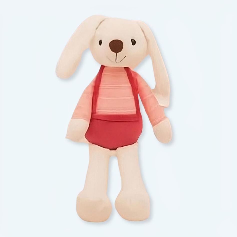 Peluche lapin rose douce enfant câlin jouet doudou La compagnie de la peluche