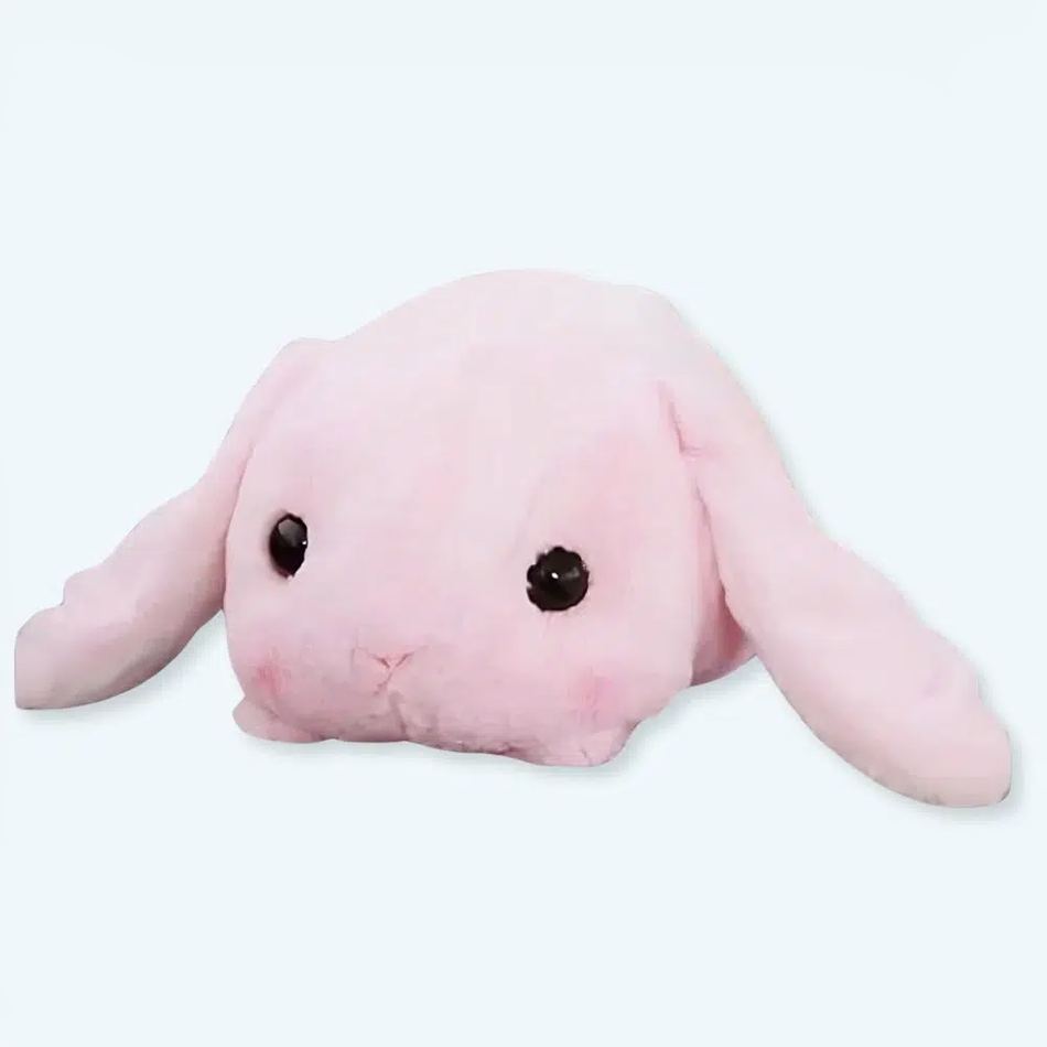 Peluche lapin rose doux compagnon enfant chambre La compagnie de la peluche