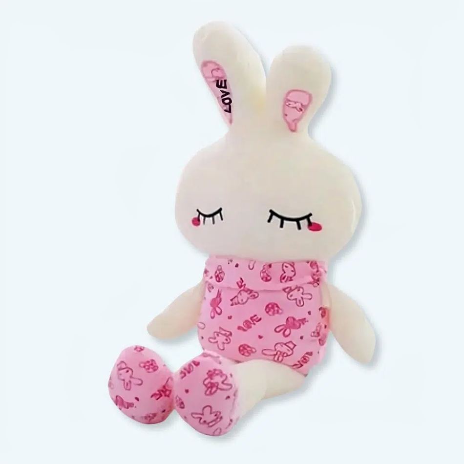 Peluche lapin rose lumineux doux compagnon nuit enfant La compagnie de la peluche