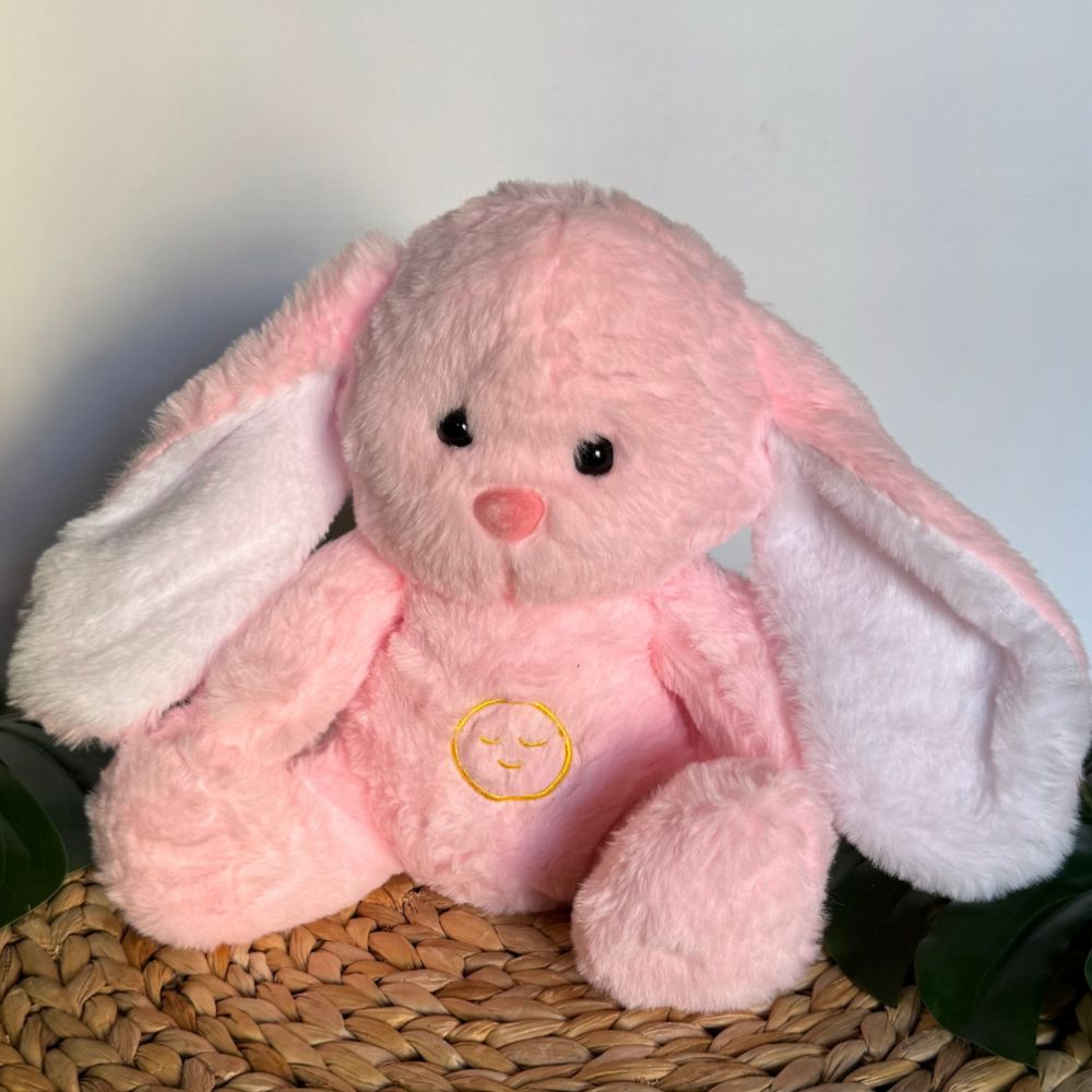 Peluche lapin rose veilleuse douce sommeil enfant La compagnie de la peluche
