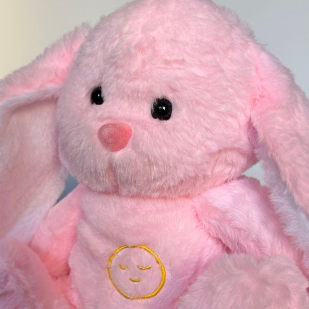 Peluche lapin rose veilleuse douce sommeil enfant La compagnie de la peluche