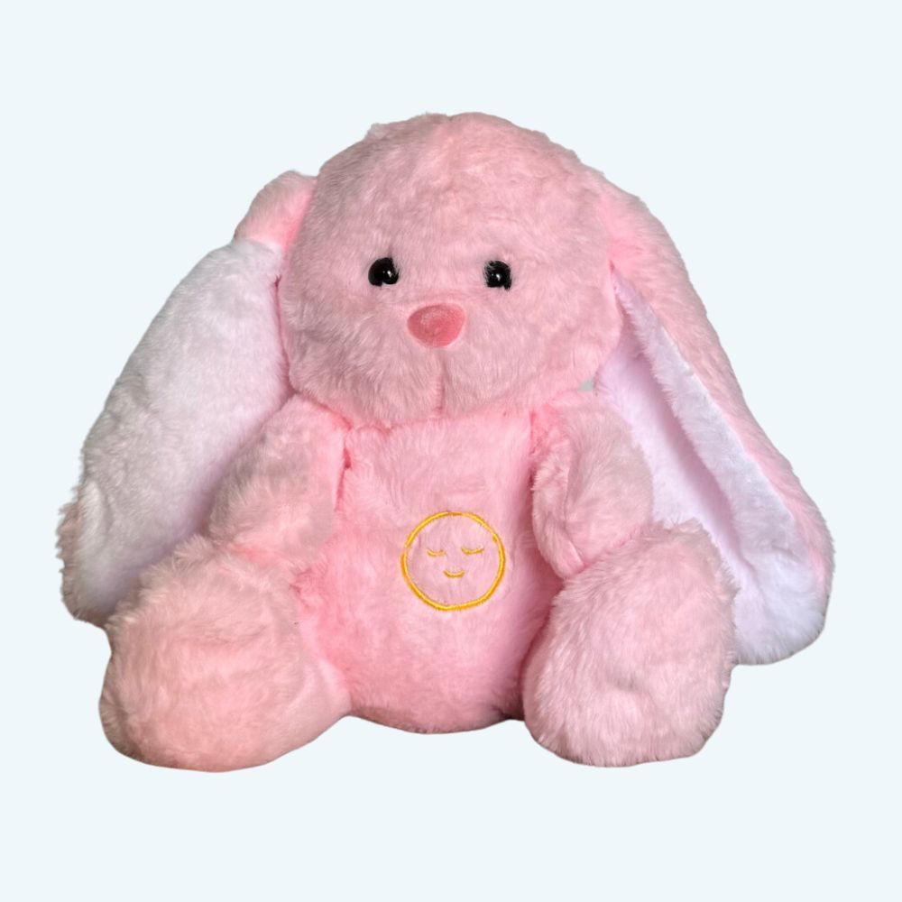 Peluche lapin rose veilleuse douce sommeil enfant La compagnie de la peluche