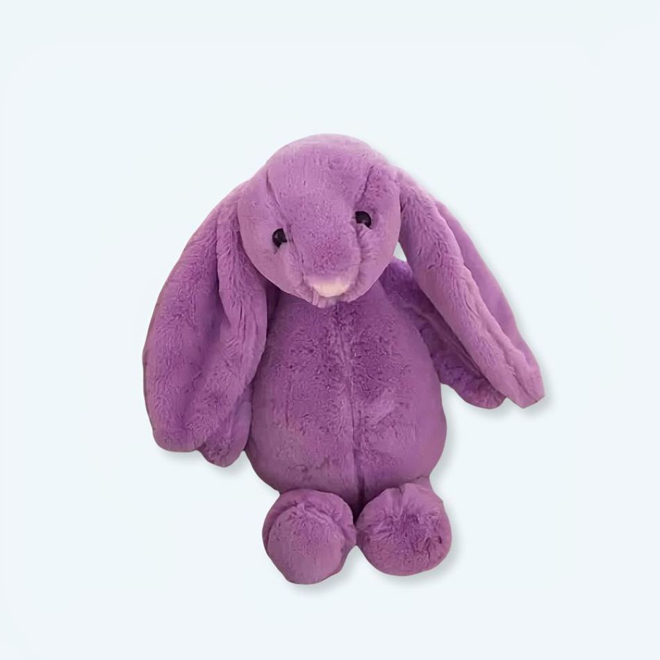 Peluche lapin violet doux Kawaii câlin enfant La compagnie de la peluche