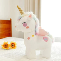 Peluche licorne arc-en-ciel magique douce enfant rose La compagnie de la peluche