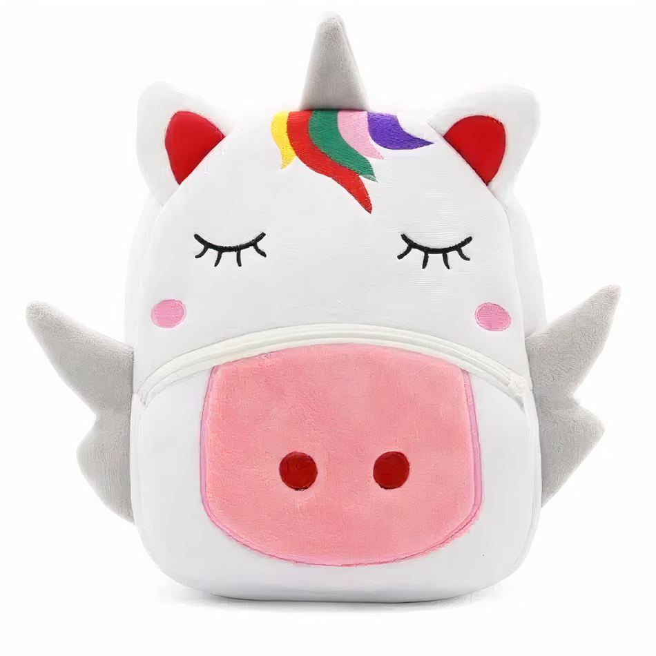 Peluche licorne blanche sac à dos doux enfant magique La compagnie de la peluche