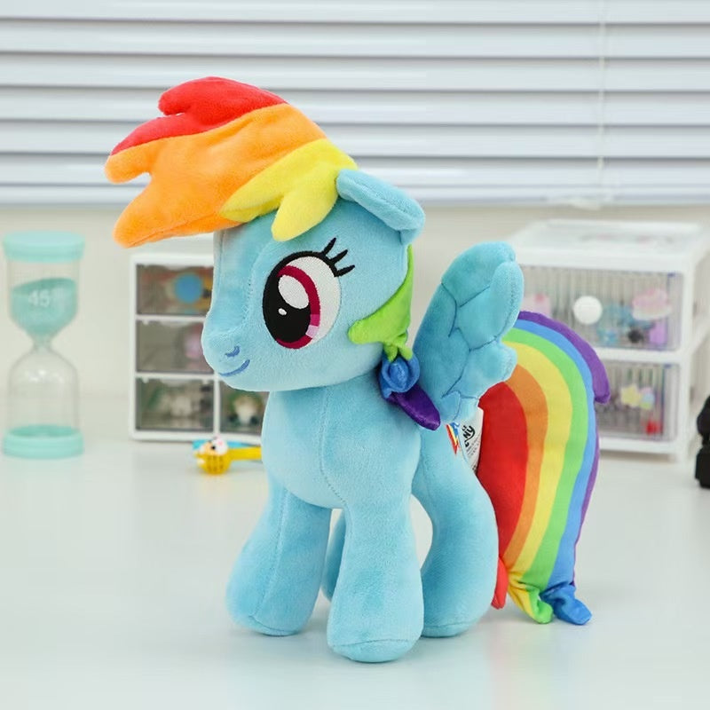 Peluche licorne bleue douce féerique pour enfant rêveur
