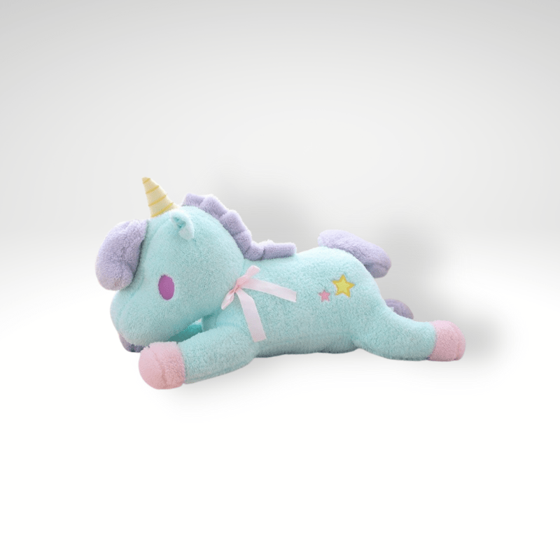 Peluche licorne bonbon bleu et rose 25CM / Bleu