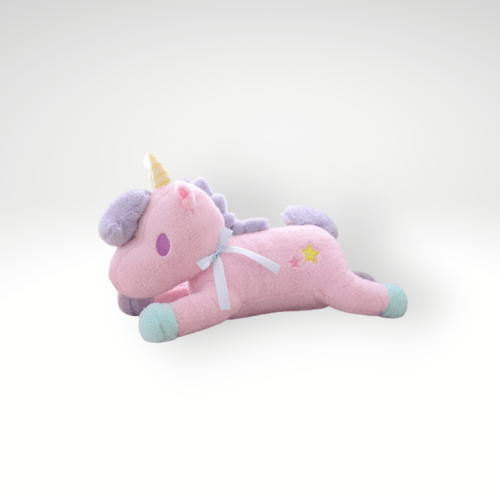 Peluche licorne bonbon bleu et rose 25CM / Rose
