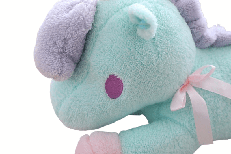 Peluche licorne bonbon bleu et rose
