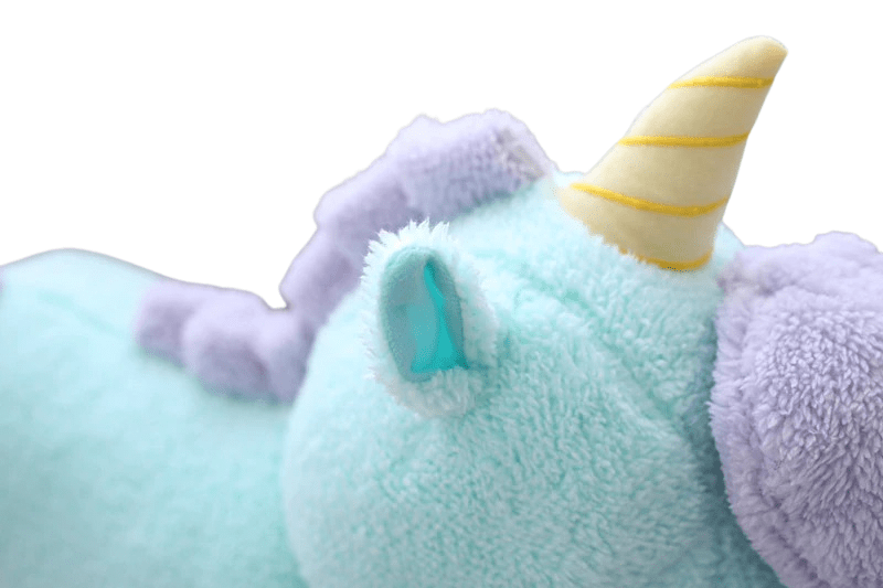 Peluche licorne bonbon bleu et rose
