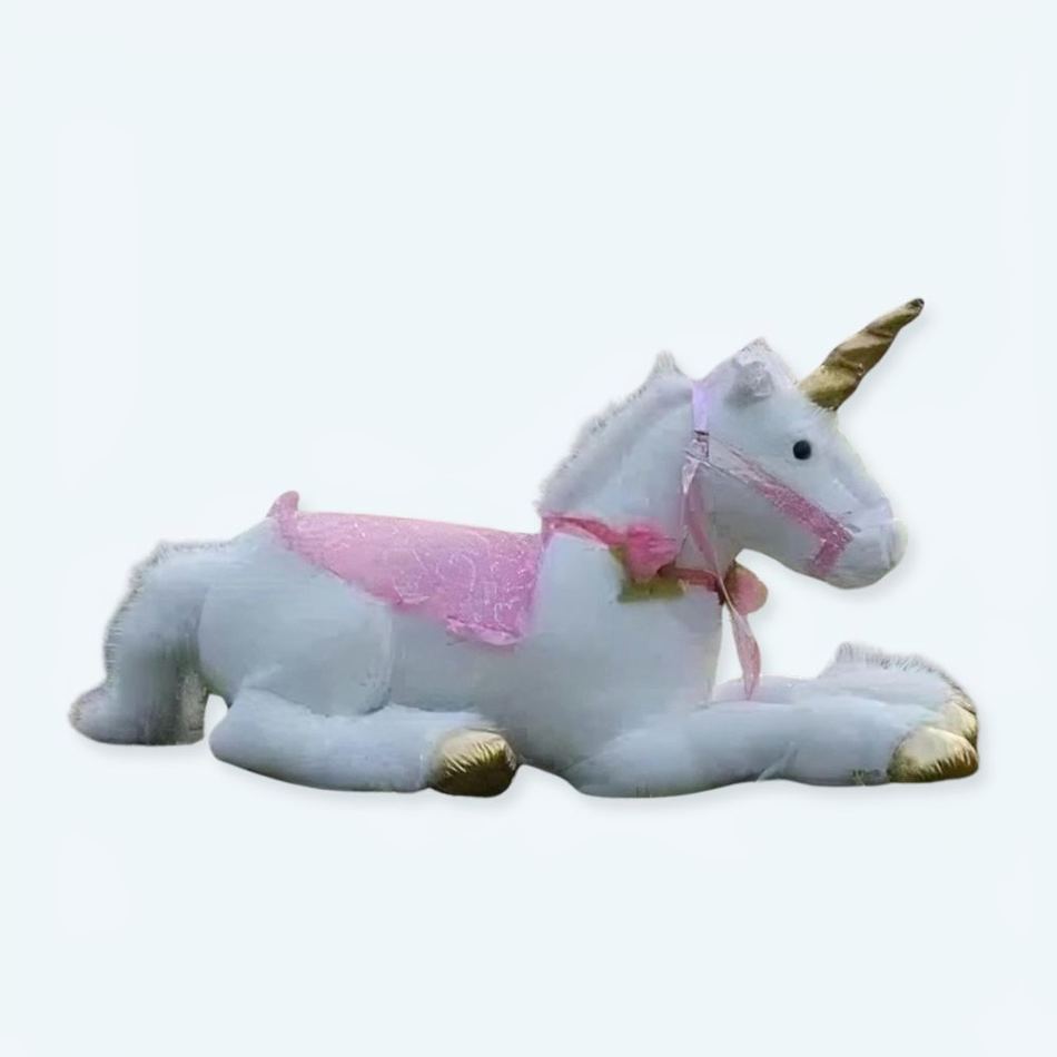 Peluche licorne cheval blanc doux câlin enfant rêve La compagnie de la peluche
