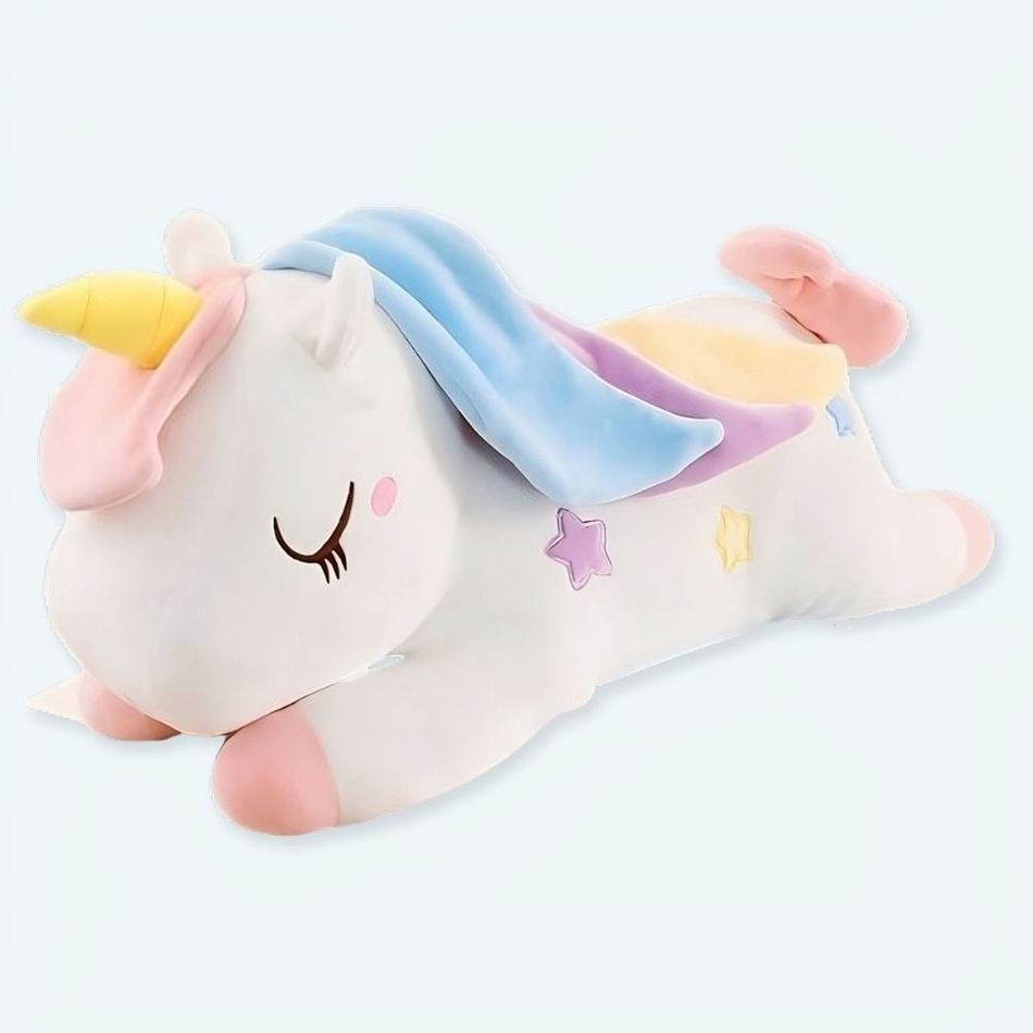 Peluche licorne géante arc-en-ciel douce enchantée La compagnie de la peluche