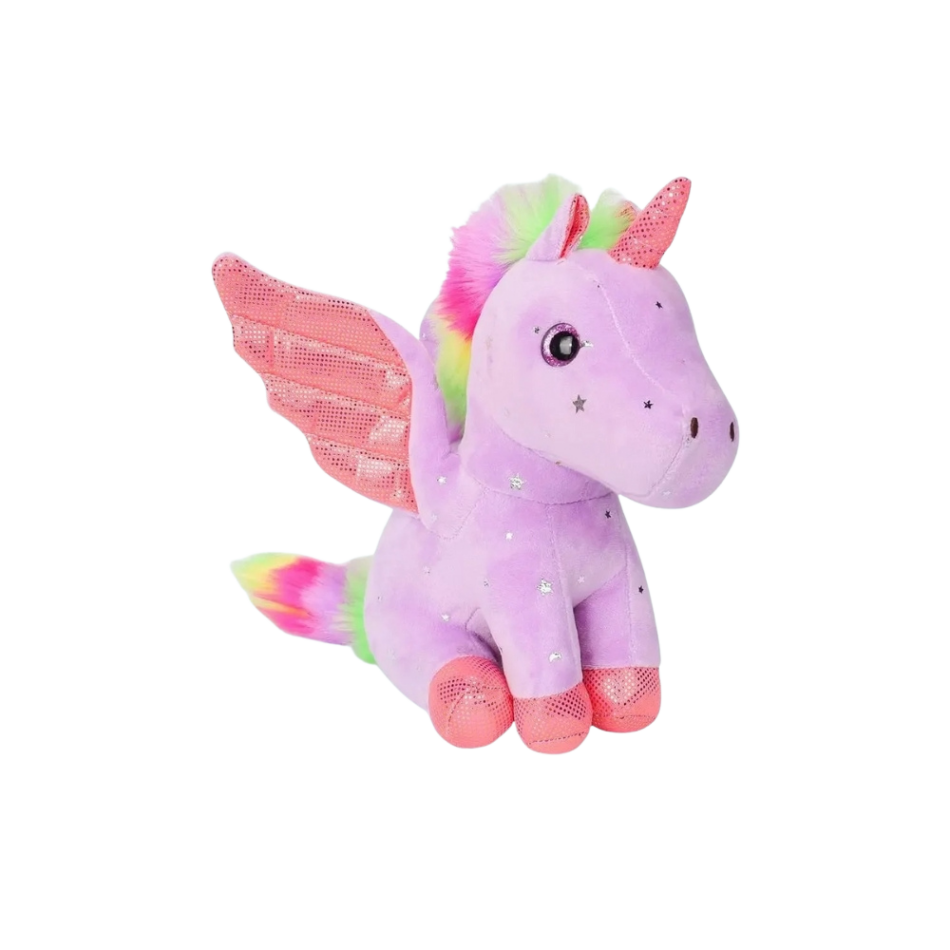 Peluche licorne magique ailes brillantes douce câline La compagnie de la peluche